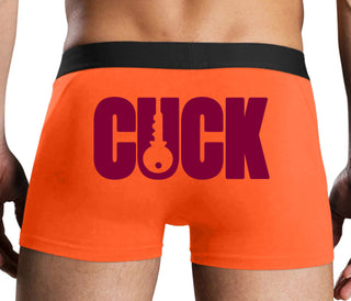 Cuck - Lock Logo - Orange Boxer Brief