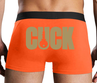 Cuck - Lock Logo - Orange Boxer Brief