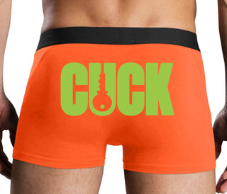 Cuck - Lock Logo - Orange Boxer Brief