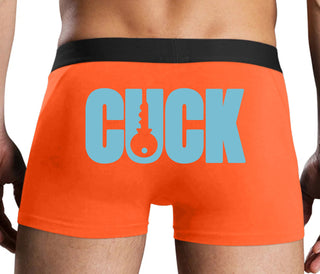 Cuck - Lock Logo - Orange Boxer Brief