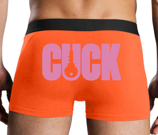 Cuck - Lock Logo - Orange Boxer Brief