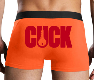 Cuck - Lock Logo - Orange Boxer Brief
