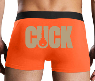 Cuck - Lock Logo - Orange Boxer Brief