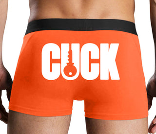 Cuck - Lock Logo - Orange Boxer Brief