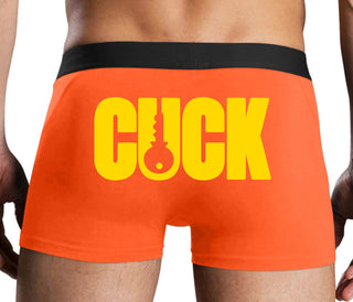 Cuck - Lock Logo - Orange Boxer Brief