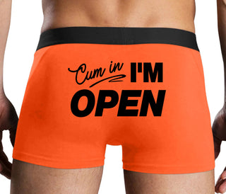 Cum In I'm Open - Orange Boxer Brief