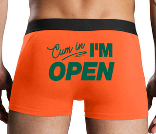 Cum In I'm Open - Orange Boxer Brief