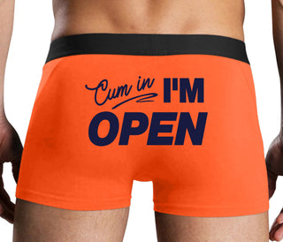 Cum In I'm Open - Orange Boxer Brief
