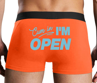 Cum In I'm Open - Orange Boxer Brief