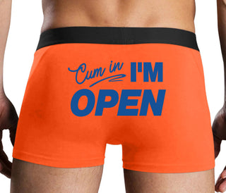 Cum In I'm Open - Orange Boxer Brief