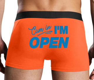 Cum In I'm Open - Orange Boxer Brief
