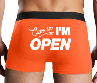 Cum In I'm Open - Orange Boxer Brief