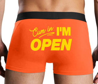 Cum In I'm Open - Orange Boxer Brief