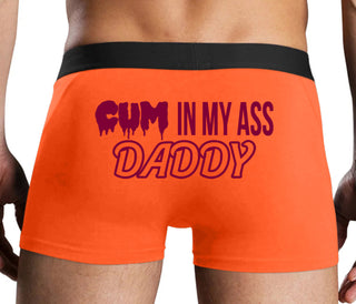 Cum In My Ass Daddy - Orange Boxer Brief