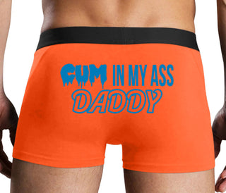 Cum In My Ass Daddy - Orange Boxer Brief