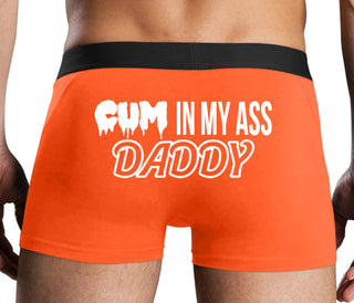 Cum In My Ass Daddy - Orange Boxer Brief