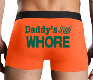 Daddys Little Whore - Orange Boxer Brief