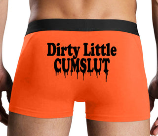 Dirty Little Cumslut - Orange Boxer Brief