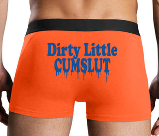 Dirty Little Cumslut - Orange Boxer Brief