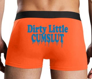 Dirty Little Cumslut - Orange Boxer Brief