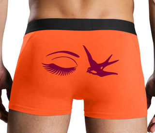 I Swallow - Eye Bird - Orange Boxer Brief