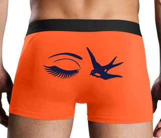 I Swallow - Eye Bird - Orange Boxer Brief