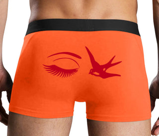 I Swallow - Eye Bird - Orange Boxer Brief