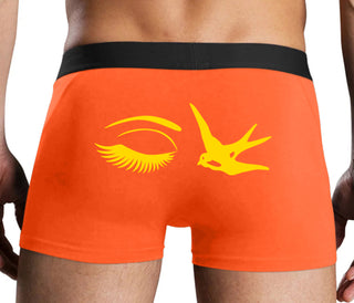 I Swallow - Eye Bird - Orange Boxer Brief