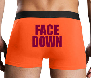 Face Down - Orange Boxer Brief