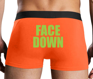 Face Down - Orange Boxer Brief