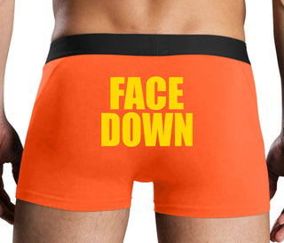 Face Down - Orange Boxer Brief
