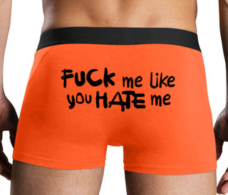 Fuck Me Like You Hate Me - Orange Boxer Brief