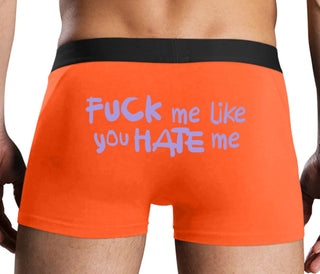 Fuck Me Like You Hate Me - Orange Boxer Brief