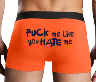 Fuck Me Like You Hate Me - Orange Boxer Brief