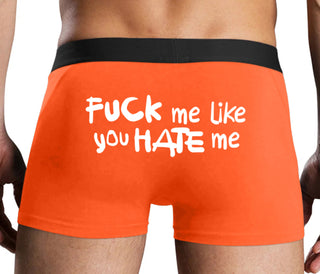 Fuck Me Like You Hate Me - Orange Boxer Brief