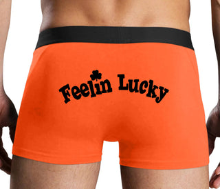 Feeling Lucky Shamrock - Orange Boxer Brief