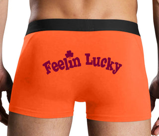 Feeling Lucky Shamrock - Orange Boxer Brief
