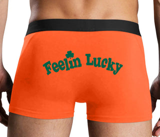 Feeling Lucky Shamrock - Orange Boxer Brief