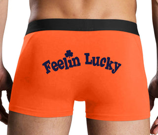 Feeling Lucky Shamrock - Orange Boxer Brief