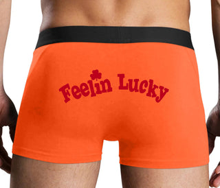 Feeling Lucky Shamrock - Orange Boxer Brief