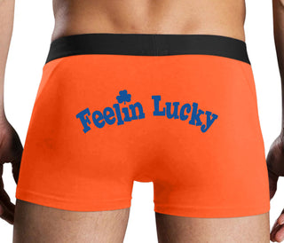 Feeling Lucky Shamrock - Orange Boxer Brief