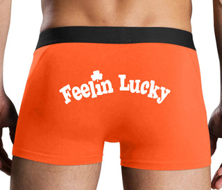 Feeling Lucky Shamrock - Orange Boxer Brief