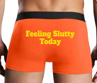 Feeling Slutty Today - Orange Boxer Brief