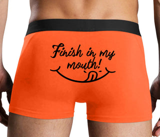 Finish In My Mouth - Orange Boxer Brief