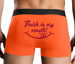 Finish In My Mouth - Orange Boxer Brief