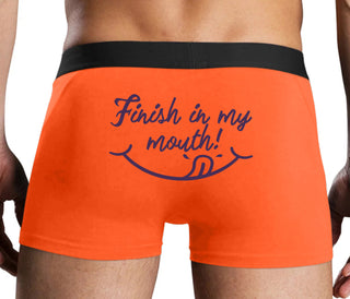 Finish In My Mouth - Orange Boxer Brief