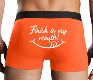 Finish In My Mouth - Orange Boxer Brief