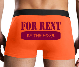 For Rent By The Hour - Orange Boxer Brief