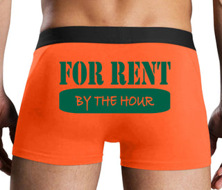 For Rent By The Hour - Orange Boxer Brief
