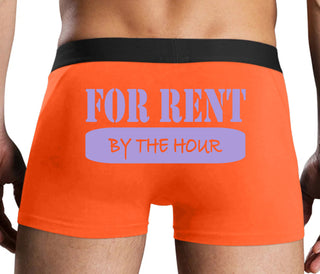 For Rent By The Hour - Orange Boxer Brief